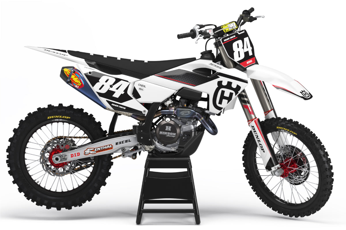 Husqvarna // Covert Black Red Motocross Graphics Kit by SpiralGFX