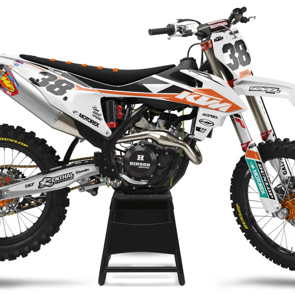 KTM REBEL WHITE Motocross Enduro Graphics Kit by SpiralGFX